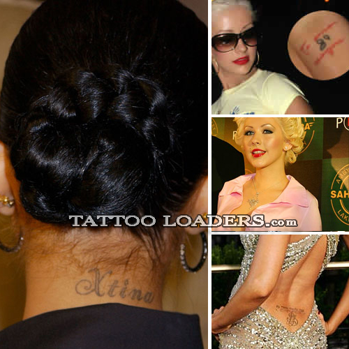 Tattoos on Christina Aguilera