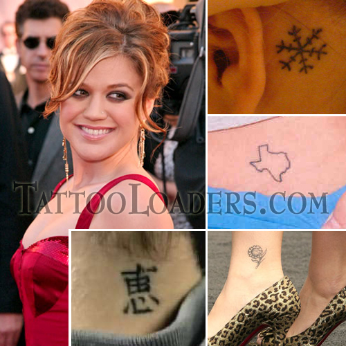 Tattoos on Kelly Clarkson