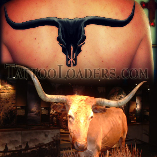 Tattoo of a Longhorn Bull