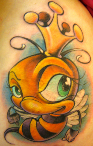 Honey bee tattoos are very fun because they remind me of the Disney Movie in 