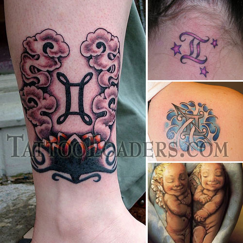 gemini tattoo art. Pictures of Gemini Tattoos